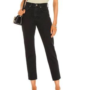 Revolve Free People Ankle Tapered Cropped Black Womens Stove Pipe Jeans Size 30